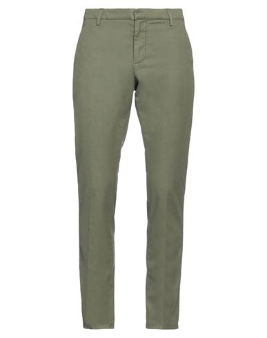Shop Dondup Man Pants Military Green Size 35 Cotton, Polyester, Elastane