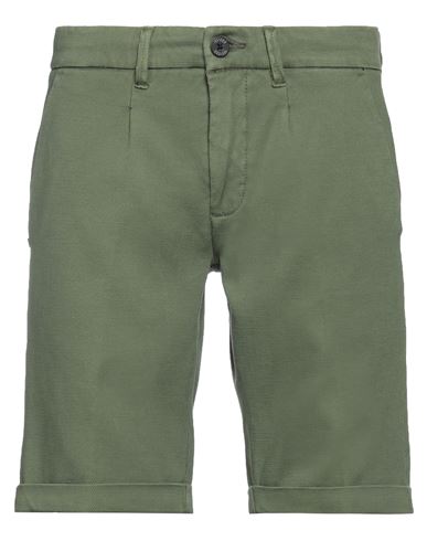 Yes Zee By Essenza Man Shorts & Bermuda Shorts Military Green Size 29 Cotton, Elastane