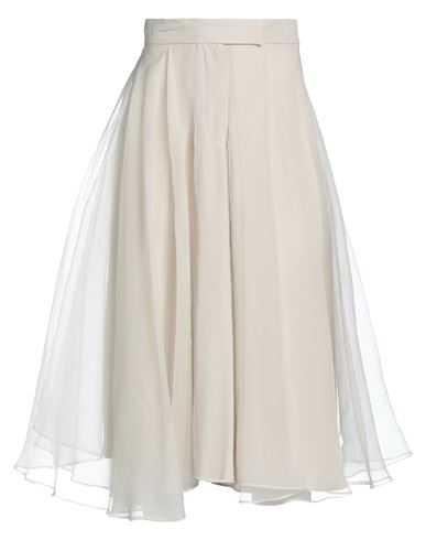 Brunello Cucinelli Woman Midi Skirt Beige Size 00 Silk