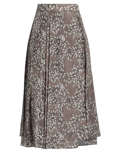 Brunello Cucinelli Woman Midi Skirt Dove Grey Size 00 Silk
