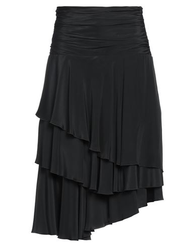 Lardini Woman Midi Skirt Black Size 4 Acetate, Silk