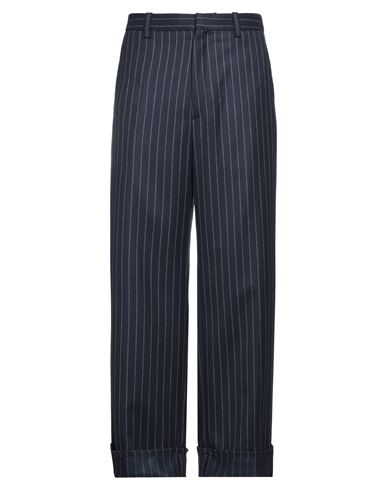 Shop Kenzo Man Pants Navy Blue Size 34 Wool