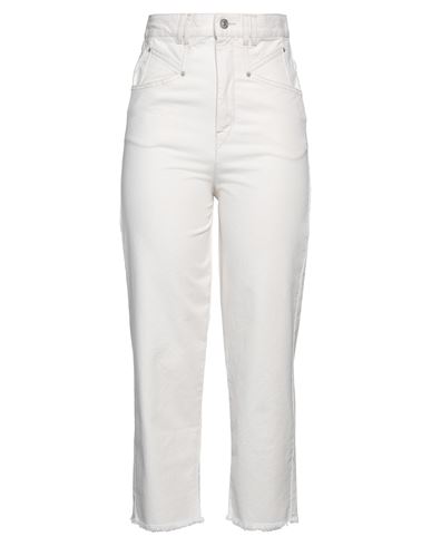 Isabel Marant Woman Denim Pants Ivory Size 8 Cotton In White
