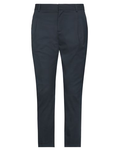 Grey Daniele Alessandrini Man Pants Midnight Blue Size 26 Wool, Polyester, Elastane In Navy Blue