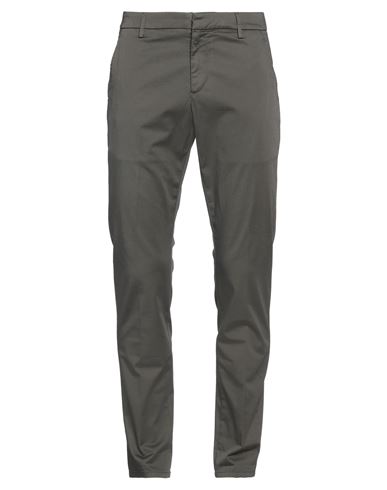 Dondup Man Pants Steel Grey Size 34 Cotton, Elastane In Gray