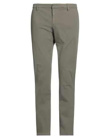 Dondup Man Pants Lead Size 34 Cotton, Elastane In Grey