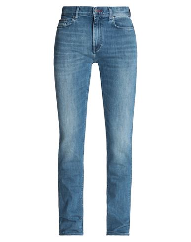 Tommy Hilfiger Man Denim Pants Blue Size 35w-34l Cotton, Elastomultiester, Elastane In Blue