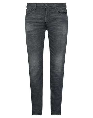 Armani Exchange Man Denim Pants Grey Size 36 Cotton, Polyester, Elastane In Black