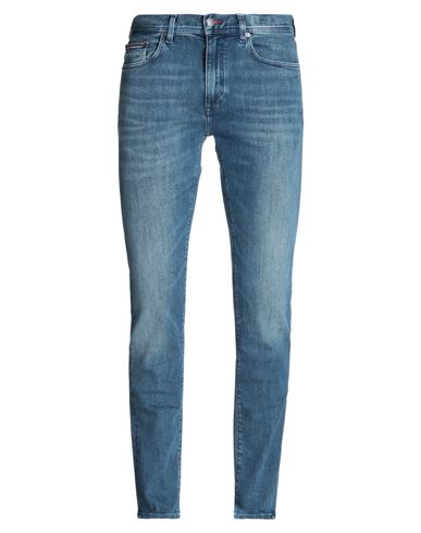 Tommy Hilfiger Man Jeans Blue Size 35w-32l Cotton, Elastomultiester, Elastane
