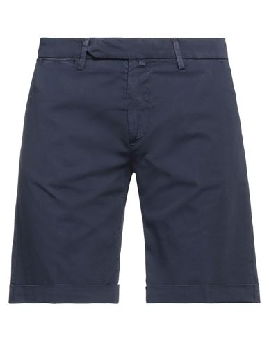 Luigi Borrelli Napoli Man Shorts & Bermuda Shorts Navy Blue Size 32 Cotton, Elastane