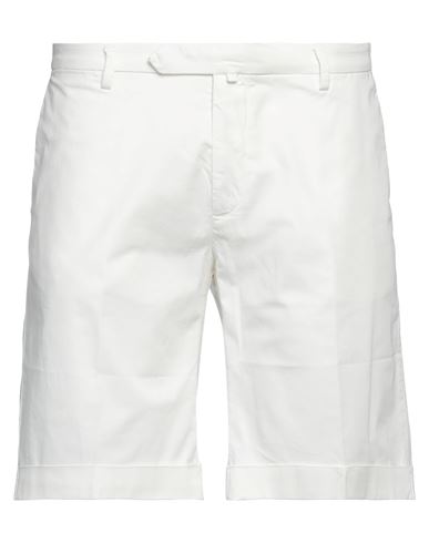 Luigi Borrelli Napoli Man Shorts & Bermuda Shorts White Size 40 Cotton, Elastane