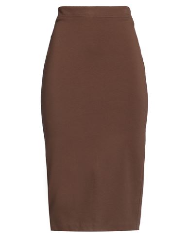 Jucca Woman Midi Skirt Brown Size 6 Viscose, Polyamide, Elastane