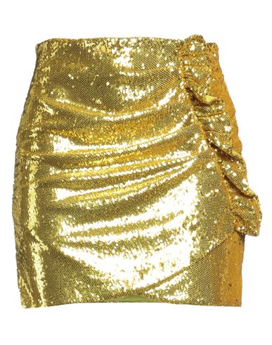 Suoli Woman Mini Skirt Yellow Size 10 Polyester