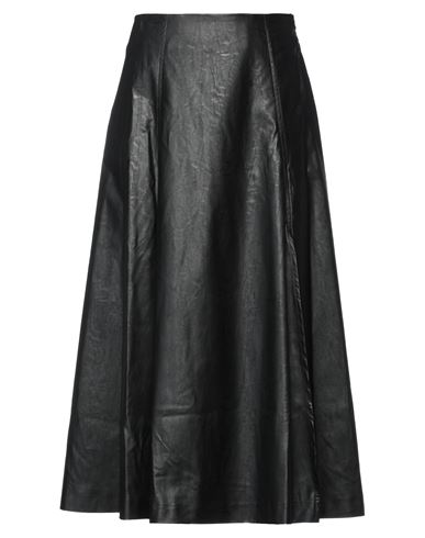 Suoli Woman Midi Skirt Black Size 10 Polyurethane