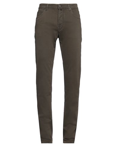 Shop Jacob Cohёn Man Pants Dark Brown Size 33 Cotton, Elastane