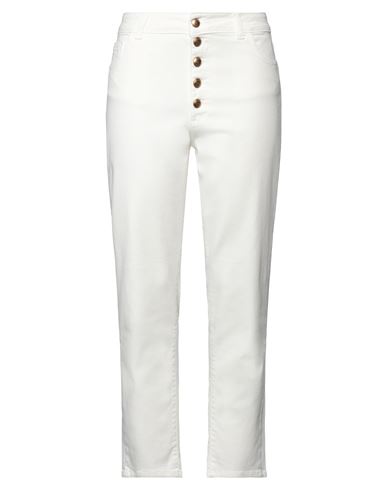 Trash And Luxury Trash & Luxury Woman Pants White Size 30 Cotton, Elastane