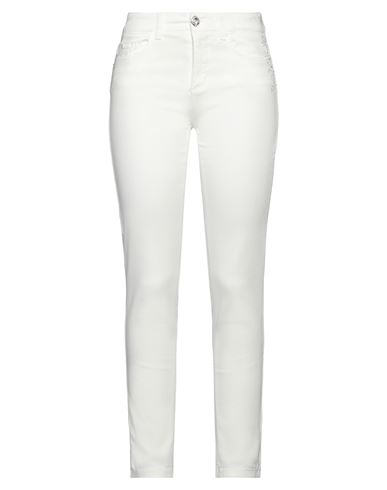 Liu •jo Woman Jeans Off White Size 30w-30l Cotton, Elastane