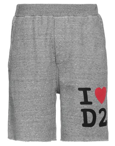 Dsquared2 Man Shorts & Bermuda Shorts Grey Size M Cotton, Lyocell, Elastane