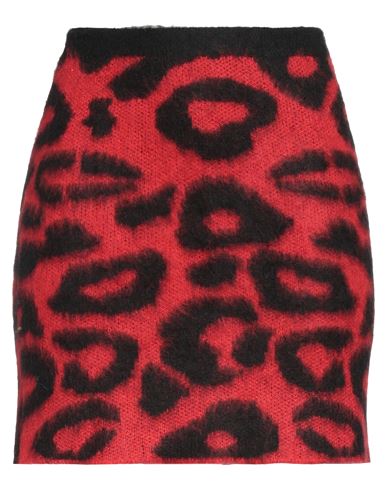 Suoli Woman Mini Skirt Red Size 6 Wool, Alpaca Wool, Mohair Wool, Polyamide, Viscose