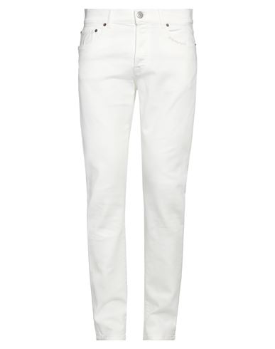 Shop Pmds Premium Mood Denim Superior Man Jeans Off White Size 34 Cotton, Elastane