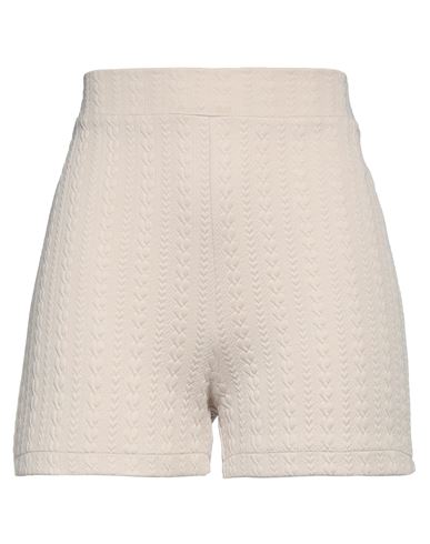 Kontatto Woman Shorts & Bermuda Shorts Beige Size M Polyester, Elastane