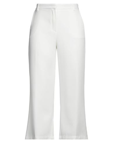 Take-two Woman Pants Off White Size 10 Polyester, Elastic Fibres