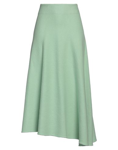 Jil Sander Woman Maxi Skirt Light Green Size 4 Wool