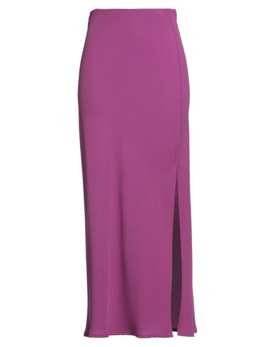 Access Fashion Woman Long Skirt Light Purple Size S Polyester
