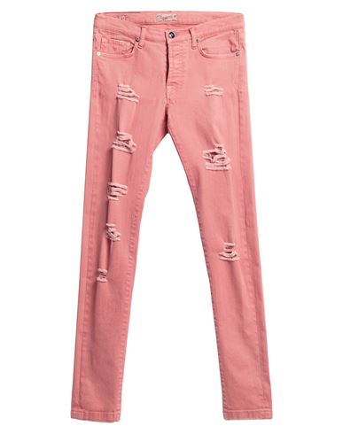 Marco Pescarolo Man Jeans Salmon Pink Size 33 Cotton, Elastane