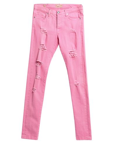 Marco Pescarolo Man Denim Pants Pink Size 33 Cotton, Elastane