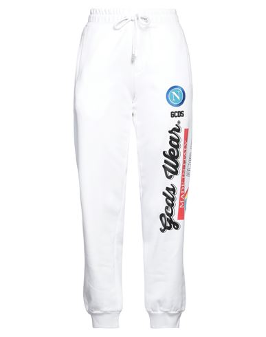 Gcds Woman Pants White Size L Cotton