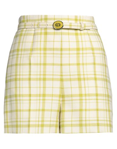 Dior Woman Shorts & Bermuda Shorts Light Green Size 8 Virgin Wool