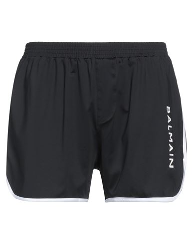 Balmain Man Shorts & Bermuda Shorts Black Size M Polyamide, Elastane