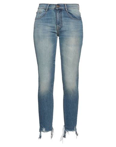 Otra Vez Woman Jeans Blue Size 28 Cotton, Elastomultiester, Elastane
