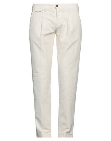 Premium Man Pants Cream Size 38 Cotton, Elastane In White