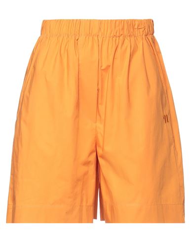 Shop Nanushka Woman Shorts & Bermuda Shorts Orange Size S Cotton
