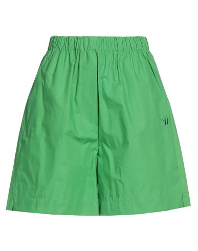 Nanushka Woman Shorts & Bermuda Shorts Green Size L Cotton