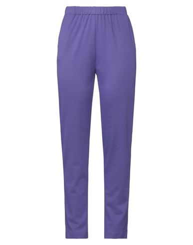 Suoli Woman Pants Purple Size 8 Viscose, Polyamide, Elastane