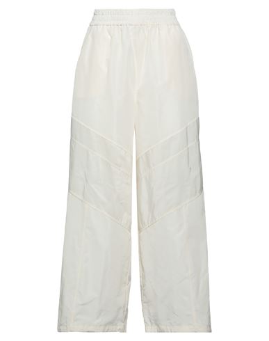 Woman Pants White Size XL Polyester, Elastane