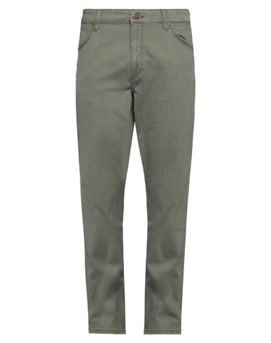 Wrangler Man Pants Military Green Size 33w-32l Cotton, Elastane