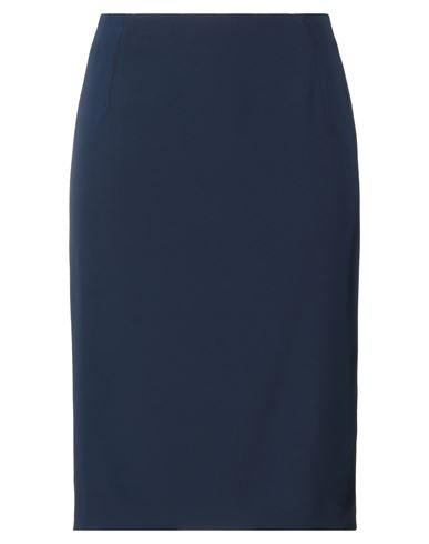 Emisphere Woman Midi Skirt Navy Blue Size 4 Polyester, Elastane