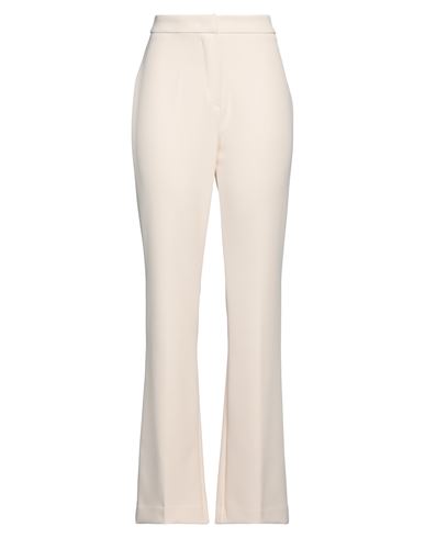 Kaos Woman Pants Cream Size 8 Polyester, Elastane In White