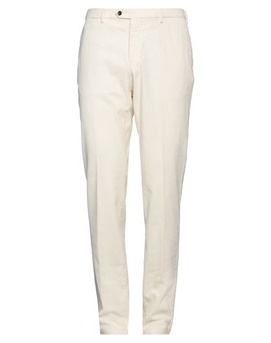 Germano Man Pants Ivory Size 36 Cotton In White