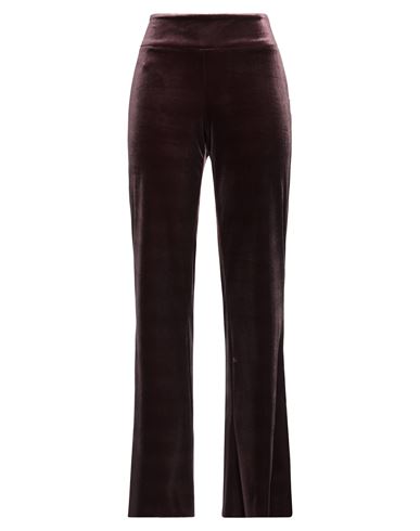 Soallure Woman Pants Deep Purple Size 8 Polyester, Elastane