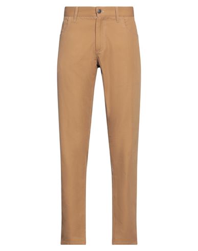 Isaia Man Pants Camel Size 42 Cotton In Beige
