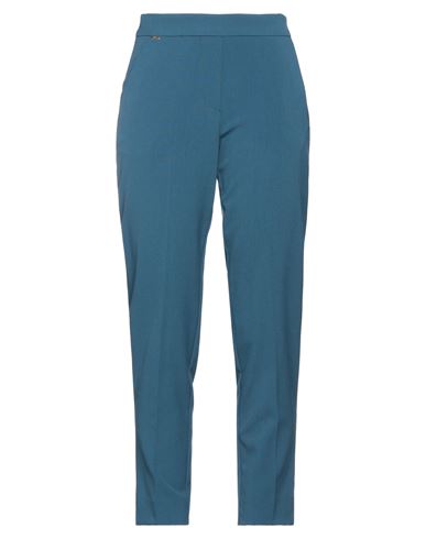 Shop Kaos Woman Pants Pastel Blue Size 12 Polyester, Viscose, Elastane