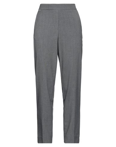 Shop Kaos Woman Pants Grey Size 8 Polyester, Viscose, Elastane