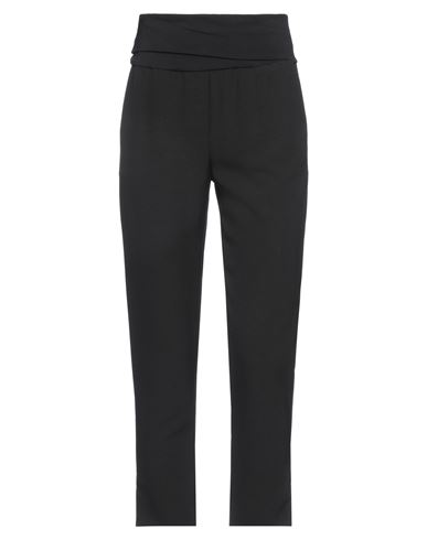 Manila Grace Woman Pants Black Size 2 Cotton, Elastane, Polyester