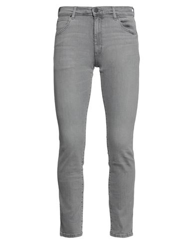 Wrangler Man Denim Pants Grey Size 31w-32l Cotton, Elastane