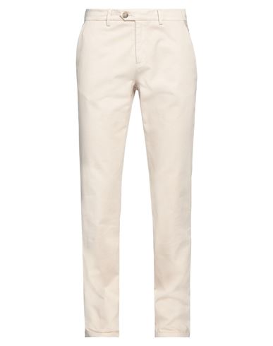 Trussardi Man Pants Cream Size 32 Cotton, Elastane In White